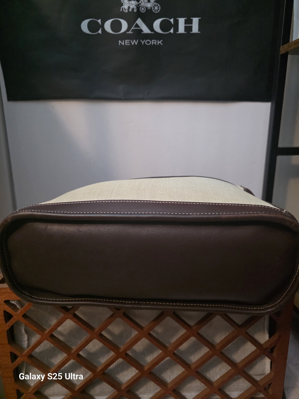 Coach Vintage Linen And Leather Bleecker - Picture 2 of 6